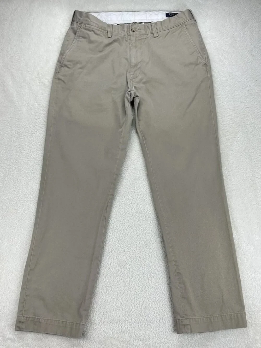 Polo Ralph Lauren Classic Fit Chino Pants Men 34x32 (33x31) Beige 100% Cotton